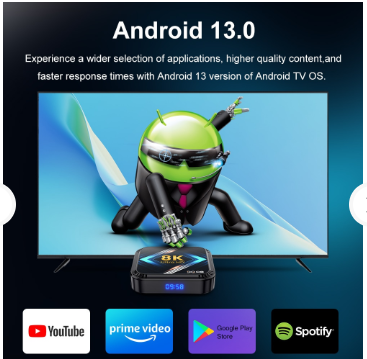 TV BOX 8K ANDROID WIFI 64GB+RAM 4GB - MAGIS TV ILIMITADO - CONTROL CON COMANDO DE VOZ